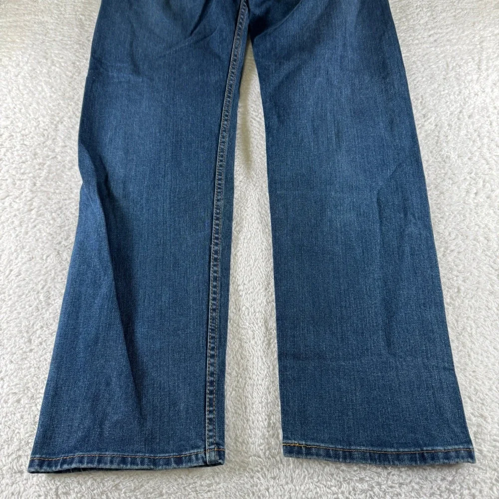 Men's Size 34x32 Levi 505 Regular Fit Denim Blue Jeans Medium‎ Wash Clean